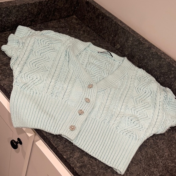 Zara jewel button cable knit vest - Picture 1 of 6